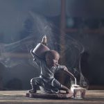 Gift-20Cones-Creative-Handmade-Zen-Kung-Fu-Monk-Buddha-Backflow-Incense-Burner-Kungfu-Tea-Tea-Art